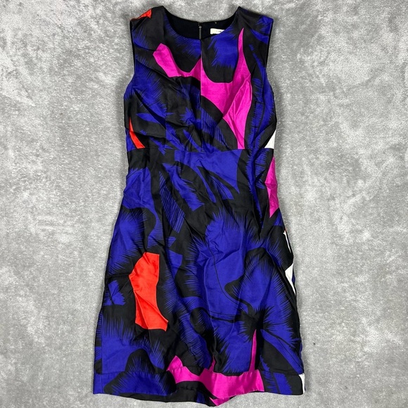 Diane VonFurstenberg Dress Womens 2 Yvette Silk Poppy Vibrant Party Feminine - Picture 3 of 9